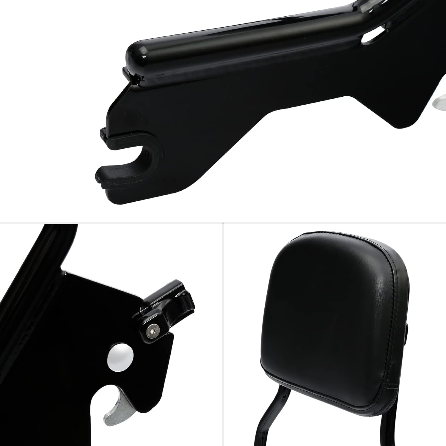 TCT-MOTORPARTS Upright Sissy Bar Backrest & Docking Hardware Fit For Harley Low Rider Sport Glide FXLR, FXLRS, FLSB 2018-2025