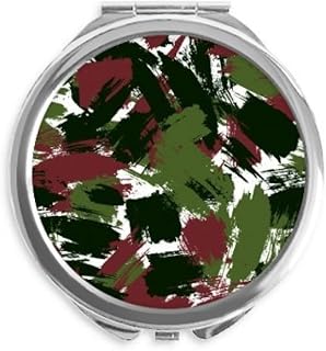 Graffiti Art Grain Illustration Pattern Hand Compact Mirror Round Portable Pocket Glass