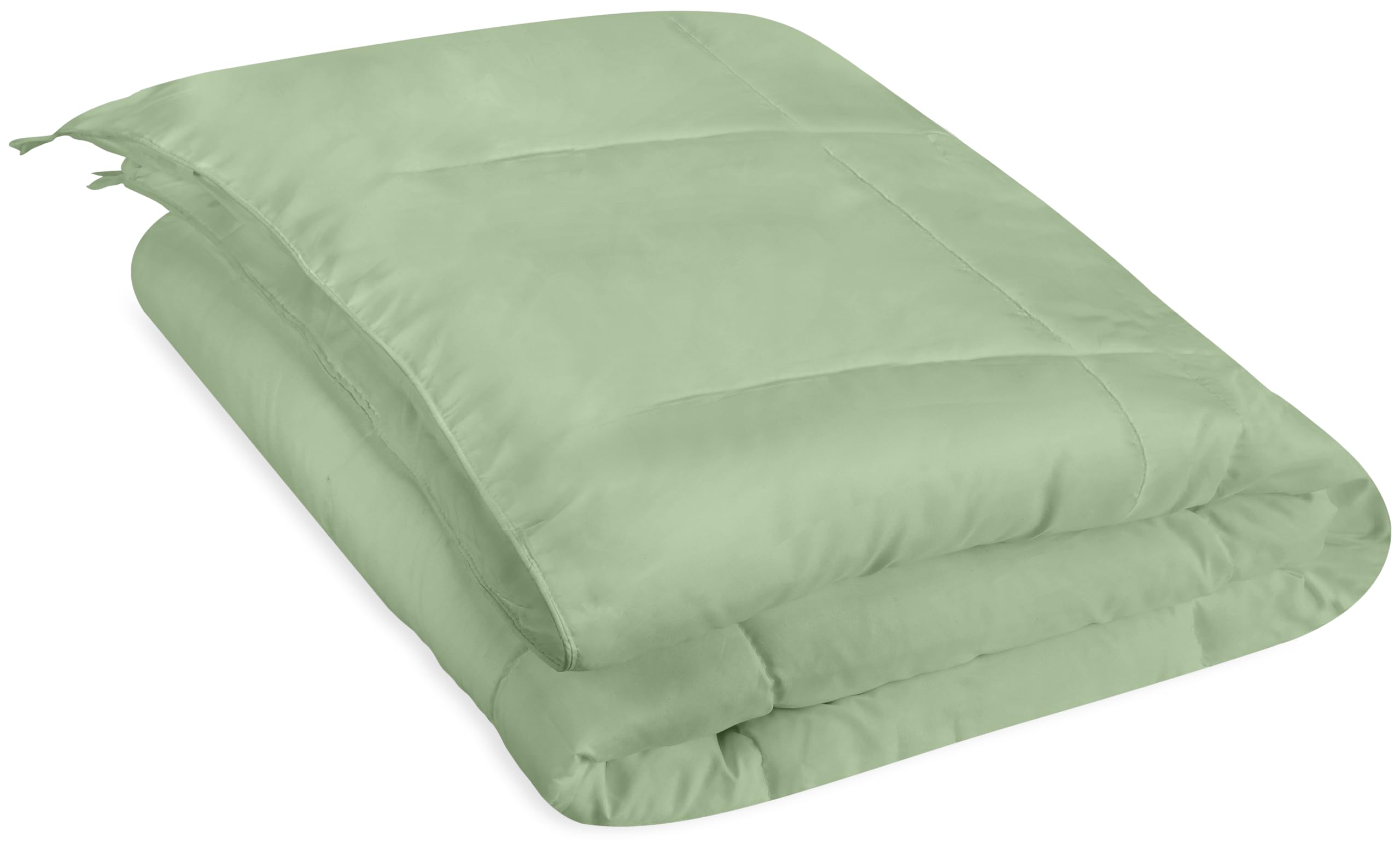 Utopia Bedding Piumone 155 x 220 cm, Primavera/Estivo Piumino Letto Singolo, 200 gr/mq Trapunta in 100% Microfibra (Verde Salvia)