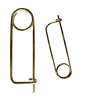 Vista 6 de Broche dorado con forma de chaveta de acero con forma de pasador de resorte, broche de bloqueo rápido, cierre de cierre para enganche de jardín