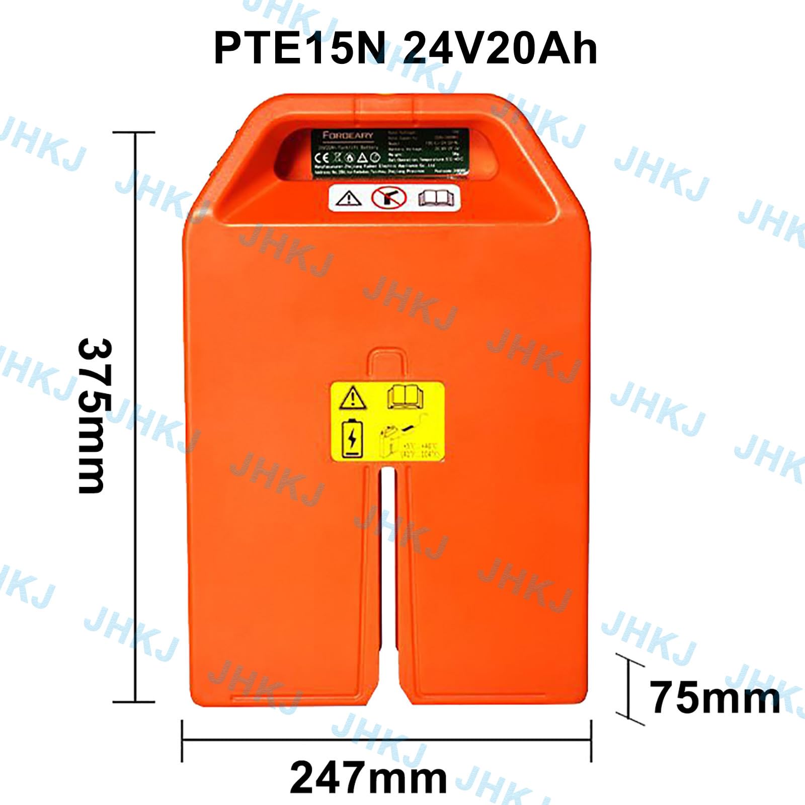 Batteria per transpallet Elettrico da 24V 20Ah/36Ah e Batteria LiFePO4 per Carrello elevatore da 48V 20Ah con Maniglia e BMS Intelligente per Le Serie CBD15J-LI-S/CBD15-E1C1L.