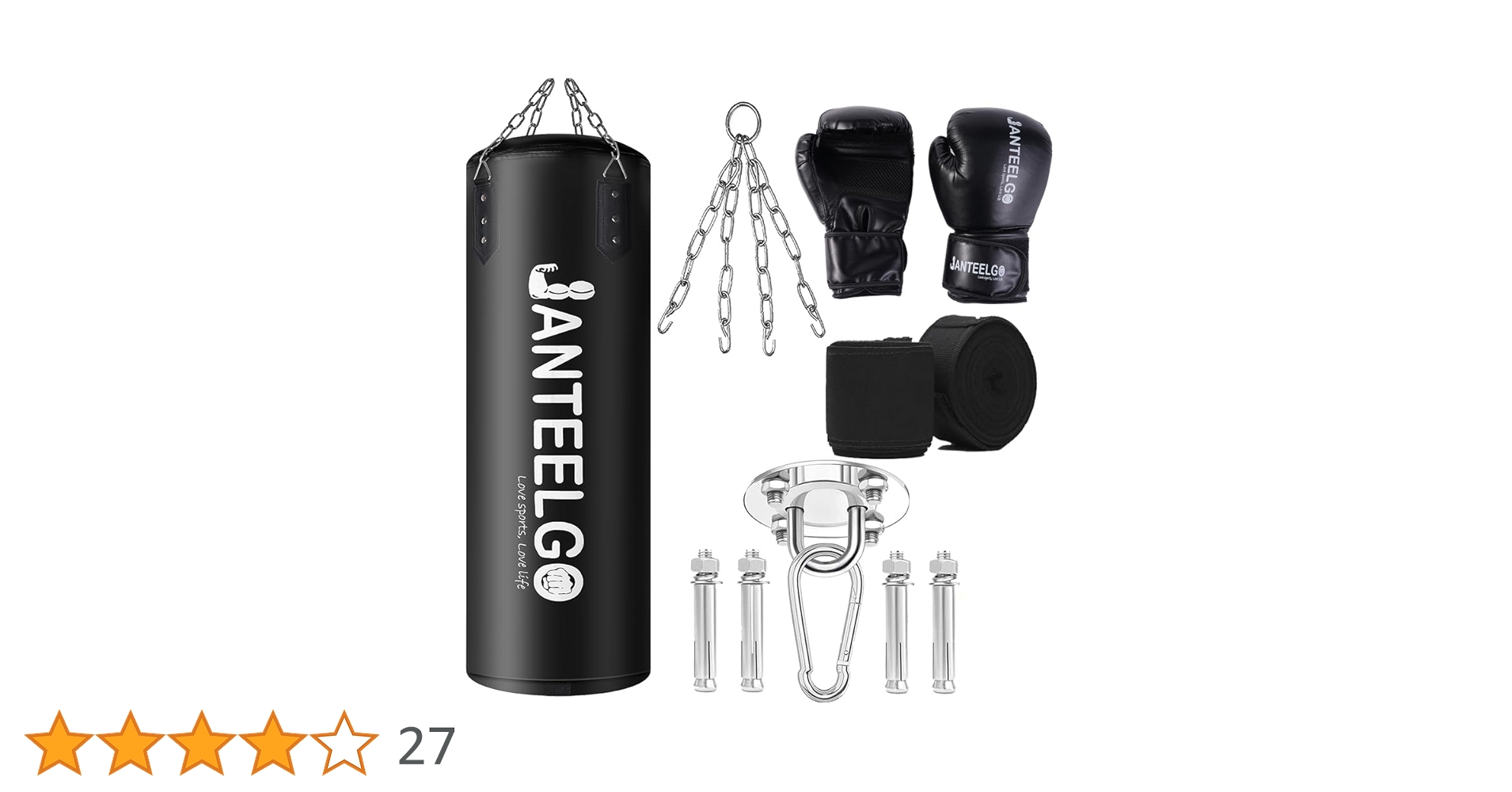 ボクシング　サンドバック数回使用の美品　吊るすタイプ100センチ◇エクササイズ 61bFNl7n1ZL.jpg_BO30,255,255,