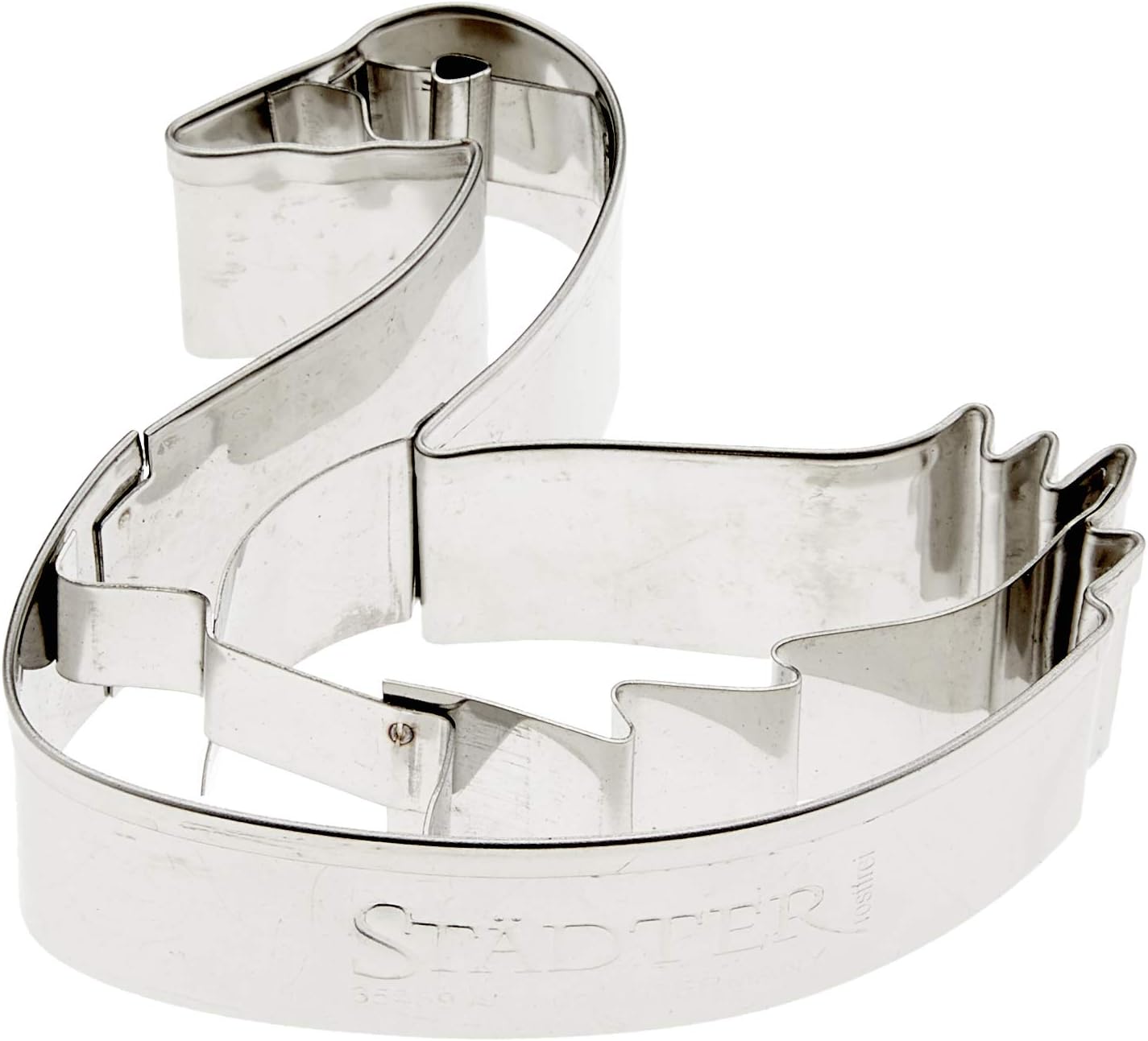 Staedter Embossing Swan Shape Cookie Cutter, Stainless Steel, Silver, 30 x 30 x 30 cm