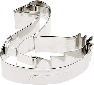 Staedter Embossing Swan Shape Cookie Cutter, Stainless Steel, Silver, 30 x 30 x 30 cm