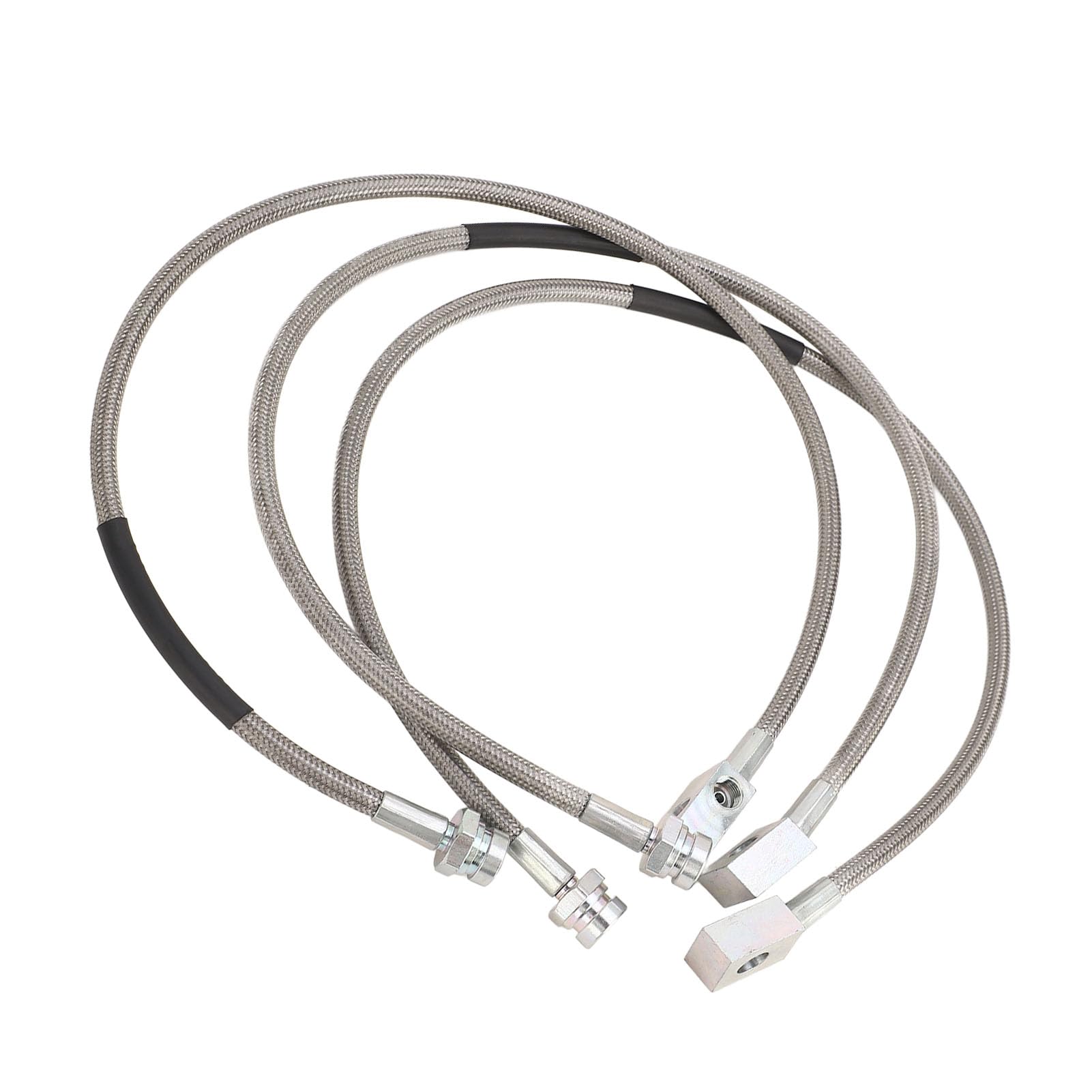 3/16 Brake Line 3Pcs Stainless Steel Brake Lines For Jeep Wrangler TJ/YJ/XJ 1987-2006 - Replaces 89715 Jeep Yj
