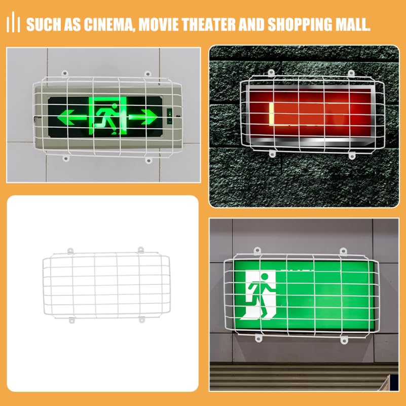 POPETPOP Exit Sign Wire Guard Protective Cover Metal Emergency Light Cage for Cinema Theater Shopping Mall Safety - Image 4