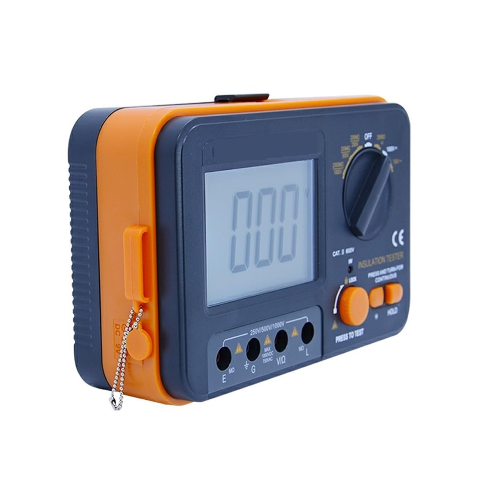Tester rezystancji, Cyfrowy miernik rezystancji izolacji Tester megaomomierz omomierz woltomierz DVM 1000V 2G z podświetleniem LCD