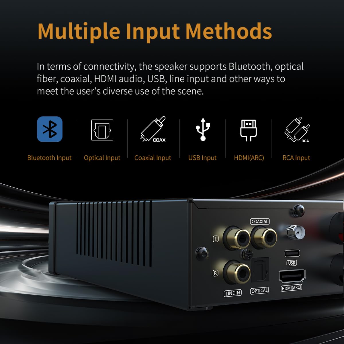S.M.S.L Wzmacniacz głośnika Bluetooth A200, wzmacniacz mocy, domowy przedwzmacniacz wysokiej mocy 140 W, stereo ARC optyczny Bluetooth 5.0, audiofilski wzmacniacz cyfrowy Hifi