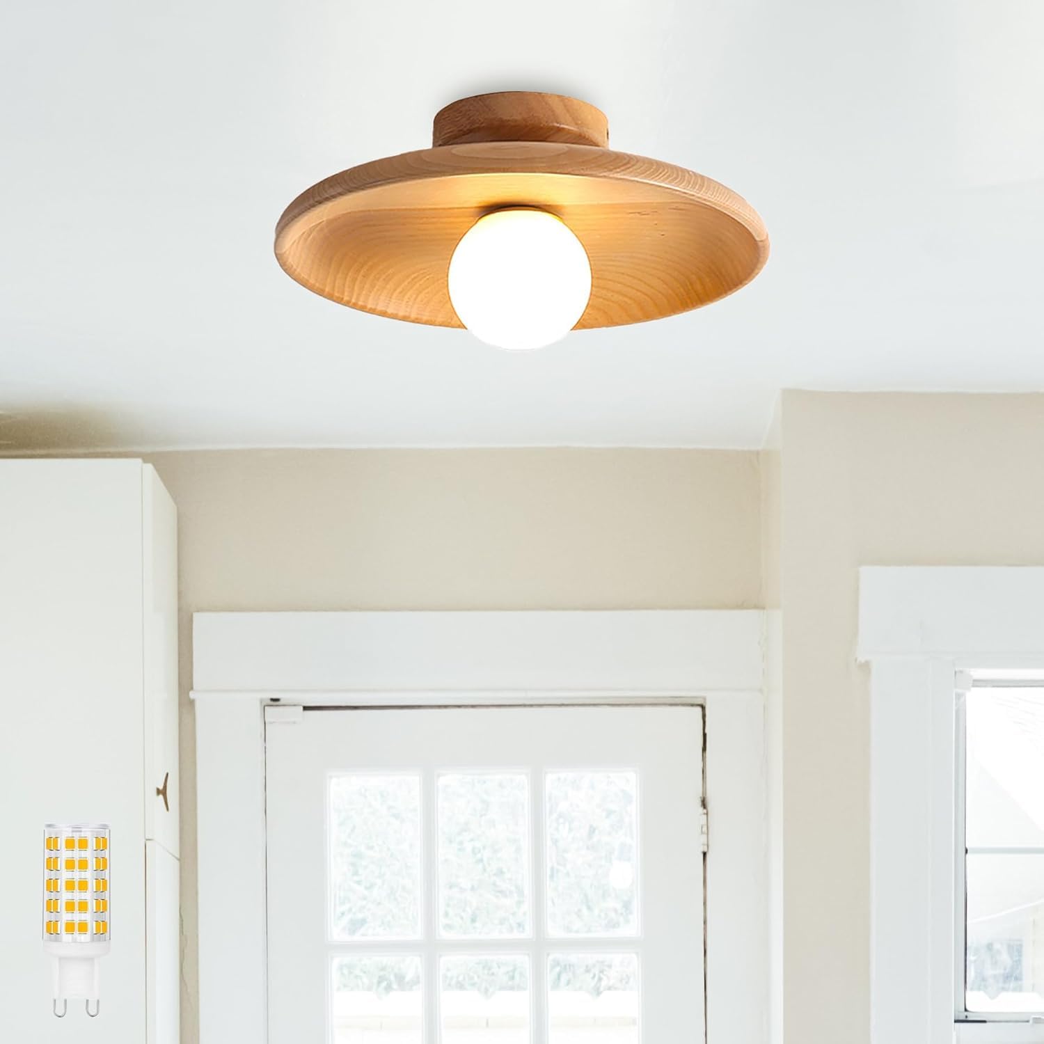 Amazon.co.jp : KY LEE シーリングライト おしゃれ 木目调 照明