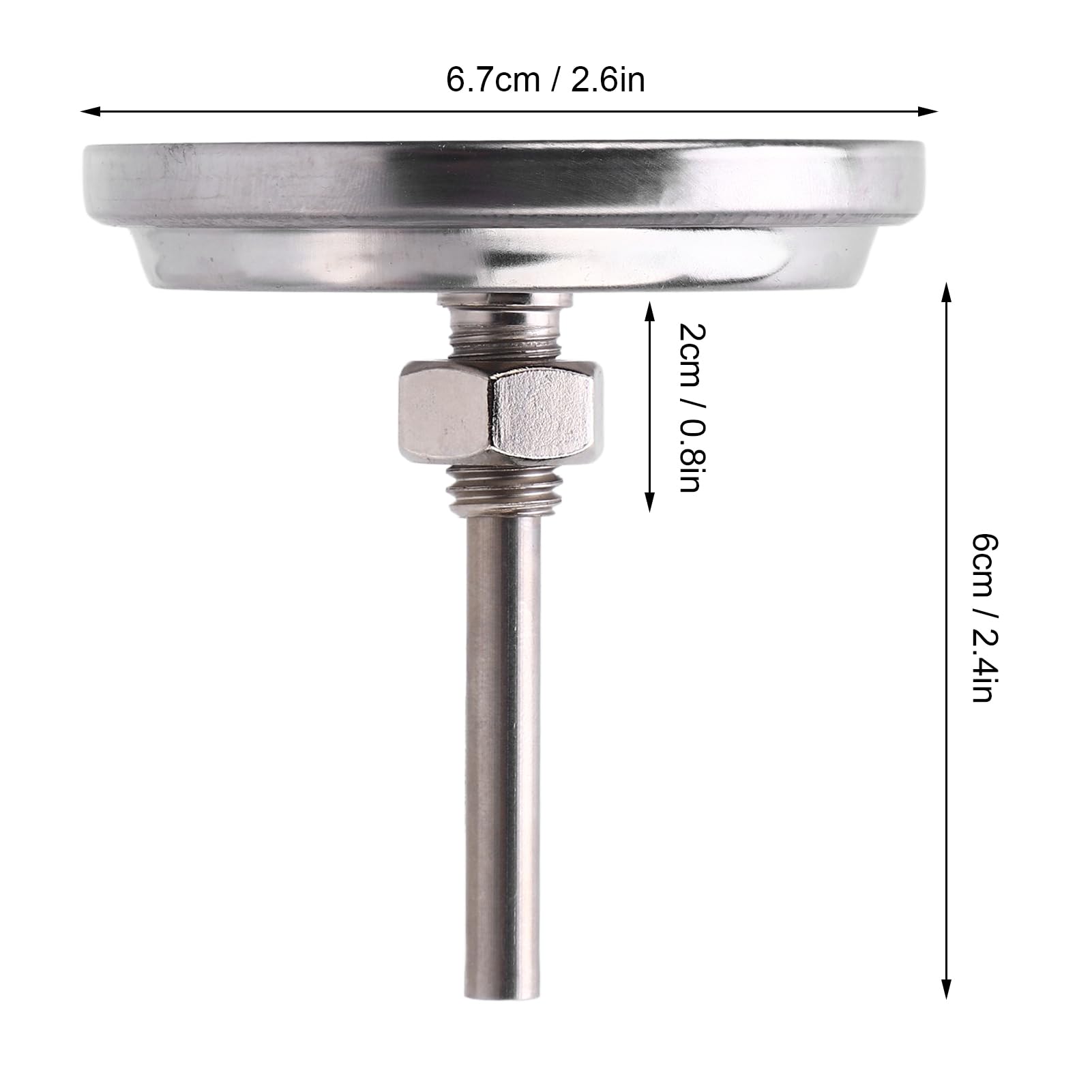 Oven Thermometer 50-700°F, Stainless Steel 6.7cm Large Dial BBQ Thermometer Oven Grill Temperature Gauges for Home Kitchen Shop