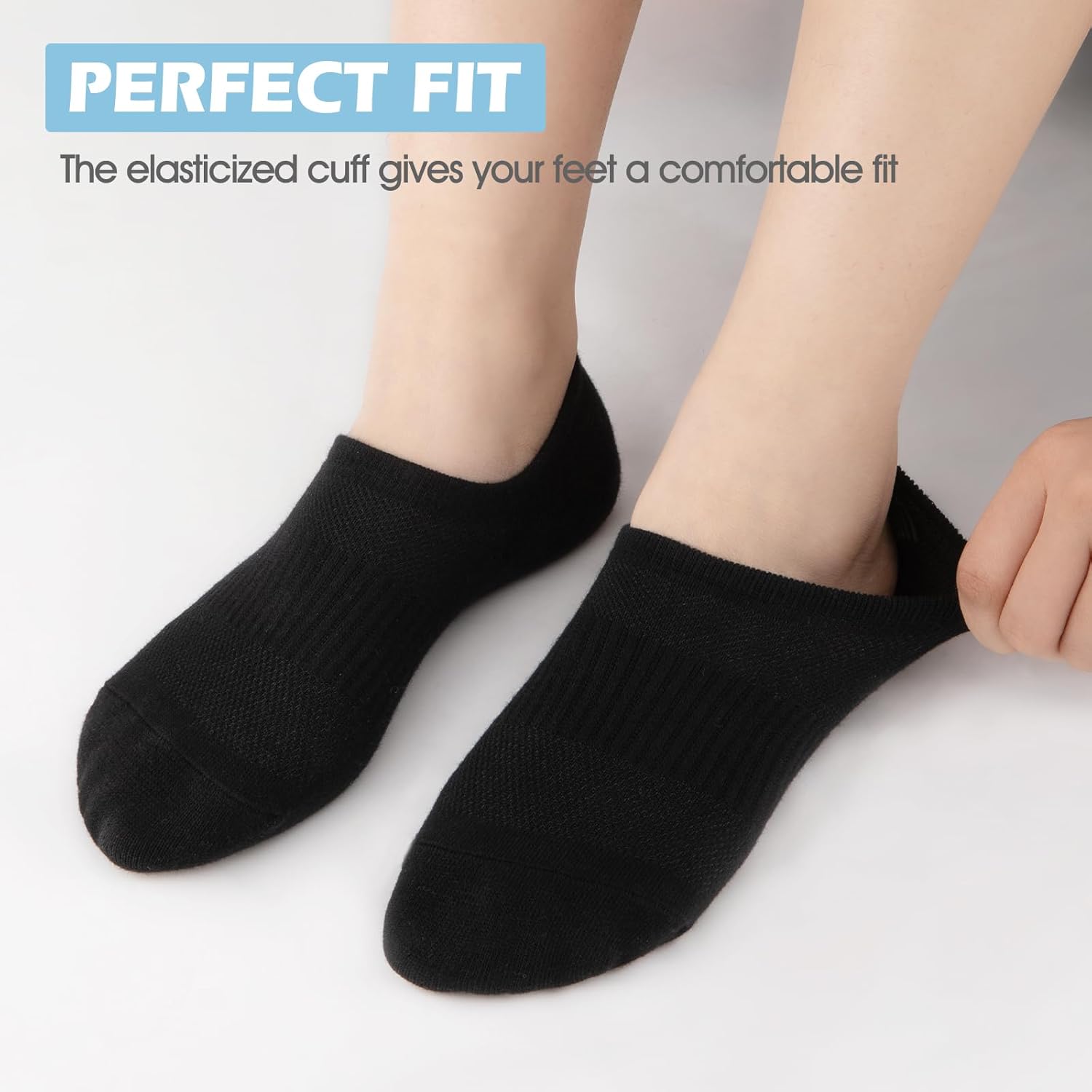 eallco No Show Socks Womens Cotton Non Slip Low Cut Thin Ankle Short Casual Invisible Socks 7 Pairs - Image 4