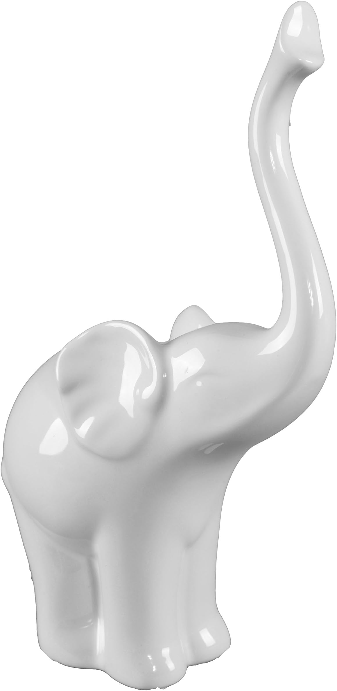 mauro ferretti Elephant, Ceramic, White, 14.5 x 8 x 24.5 cm, White
