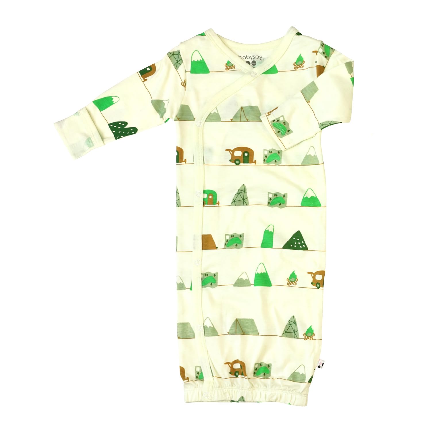 Newborn Baby Kimono Wrap Around Snap Sleeper Gown Sack Bundler