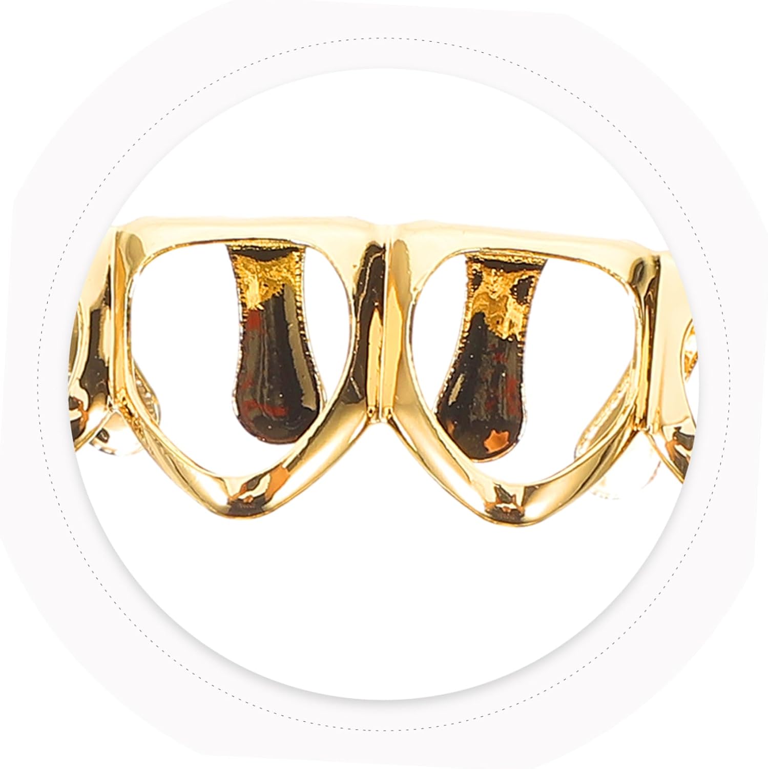 BESPORTBLE Gold Braces Grills for Your Poster Instant Veneers Gum Jewelry Rappers Hop Beads Removable Filler Props