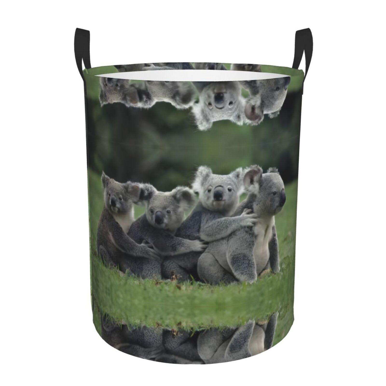 M Circular Hamper Cute Koala bear Print for Dirty Clothes