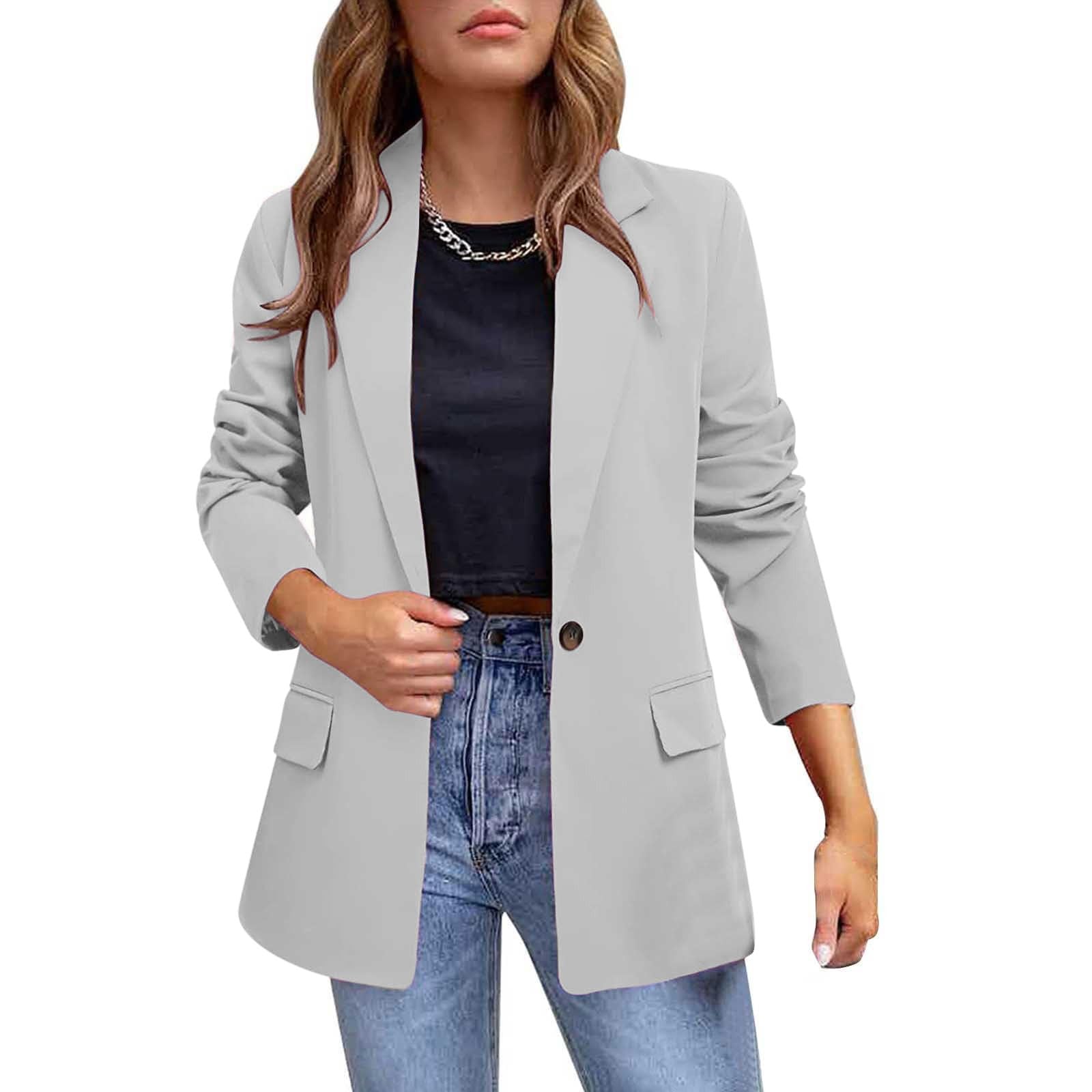 Blazer for Women Summer Casual Suit Womens Blazers Oversized Dressy Clothes Woman Light Cotton Business Suit Jacket