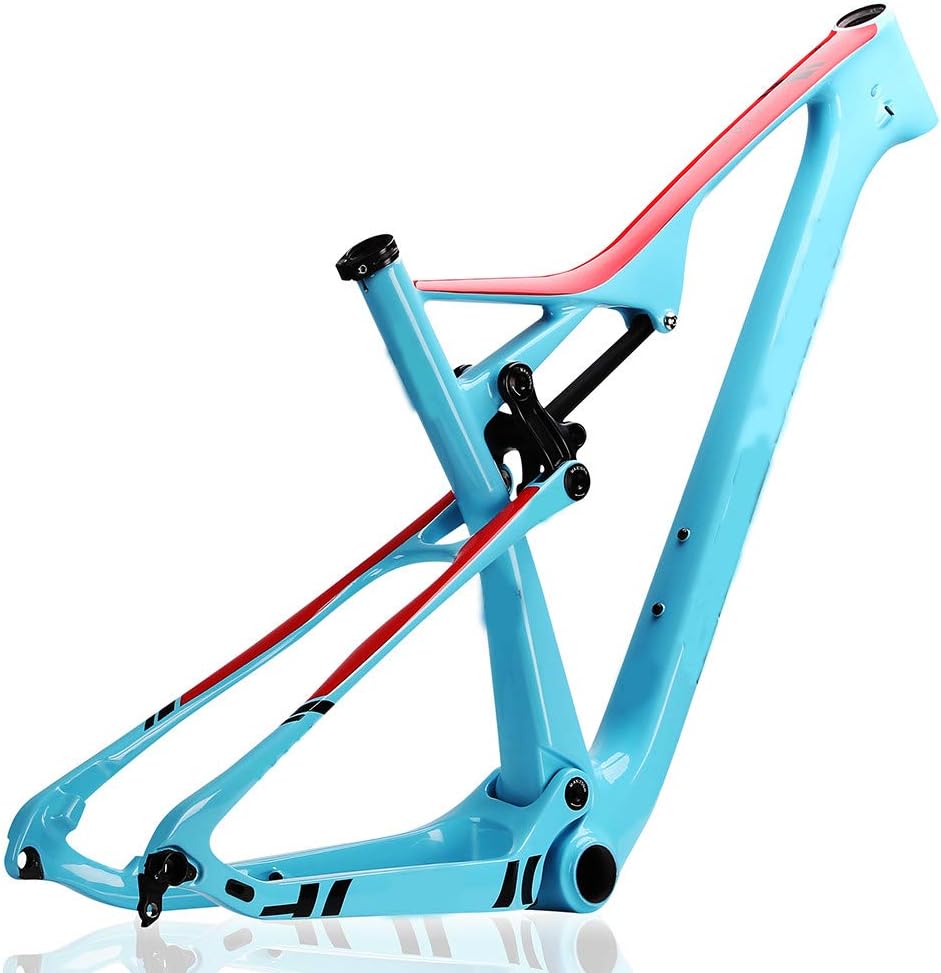 Mountain Bike (XC) Carbon Frame T800 MTB Bright 29Er Carbon Fiber EPS Molded Carbon Bicycle Frame,17.5