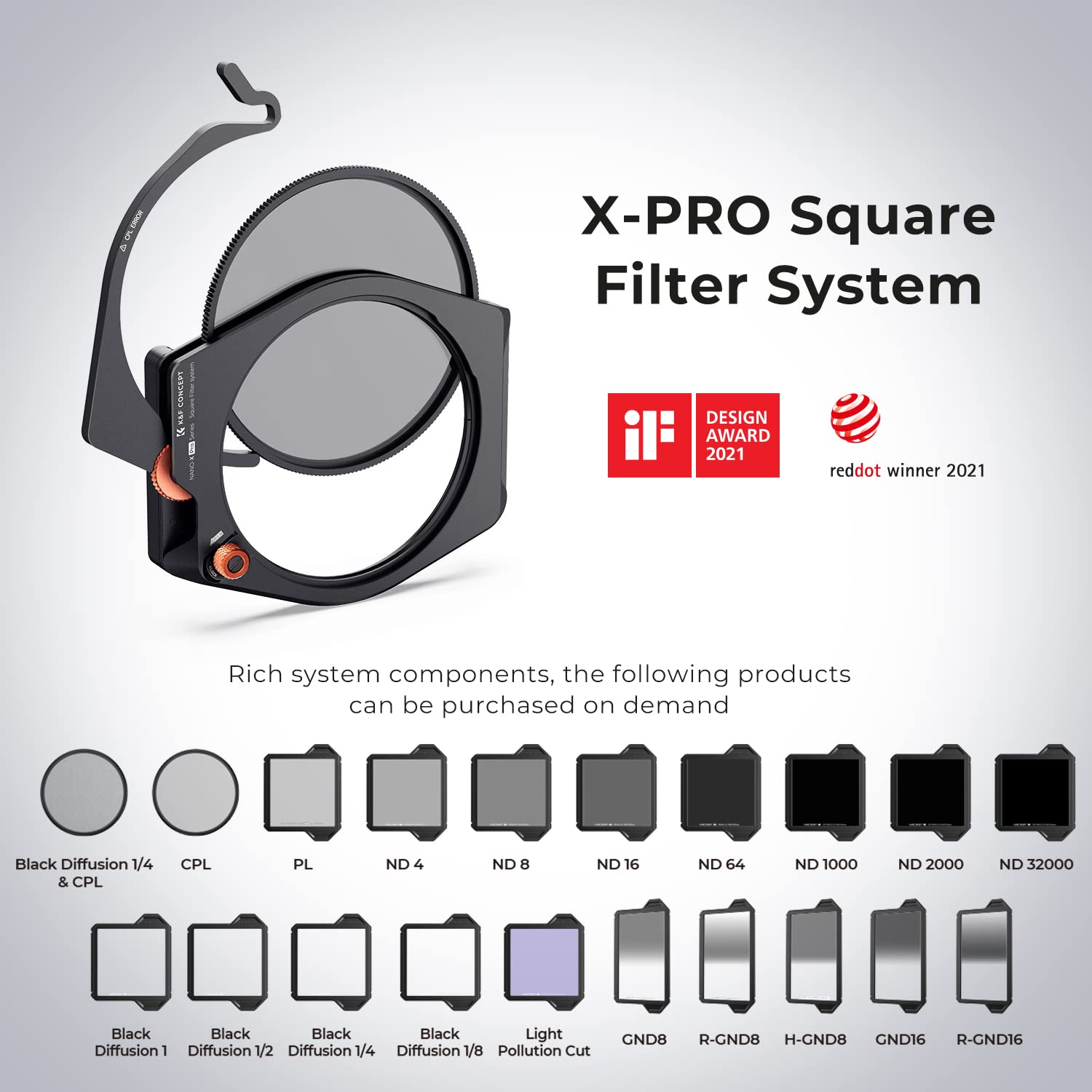 K&F CONCEPT 95mm Black Diffusion 1/4 & CPL 2-in-1 Filter 36 Multi-Coatings Black Diffusion Mist 1/4 & Polarizing Filter Effect for K&F CONCEPT Square Filter Holder (X-PRO Series) - Image 3