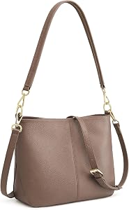 Kattee Genuine Leather Crossbody Bags for Women Hobo Bag with Two Straps | Top Grain Cowhide Leather Crossbody Purses, Shoulder Bag with Adjustable Strap