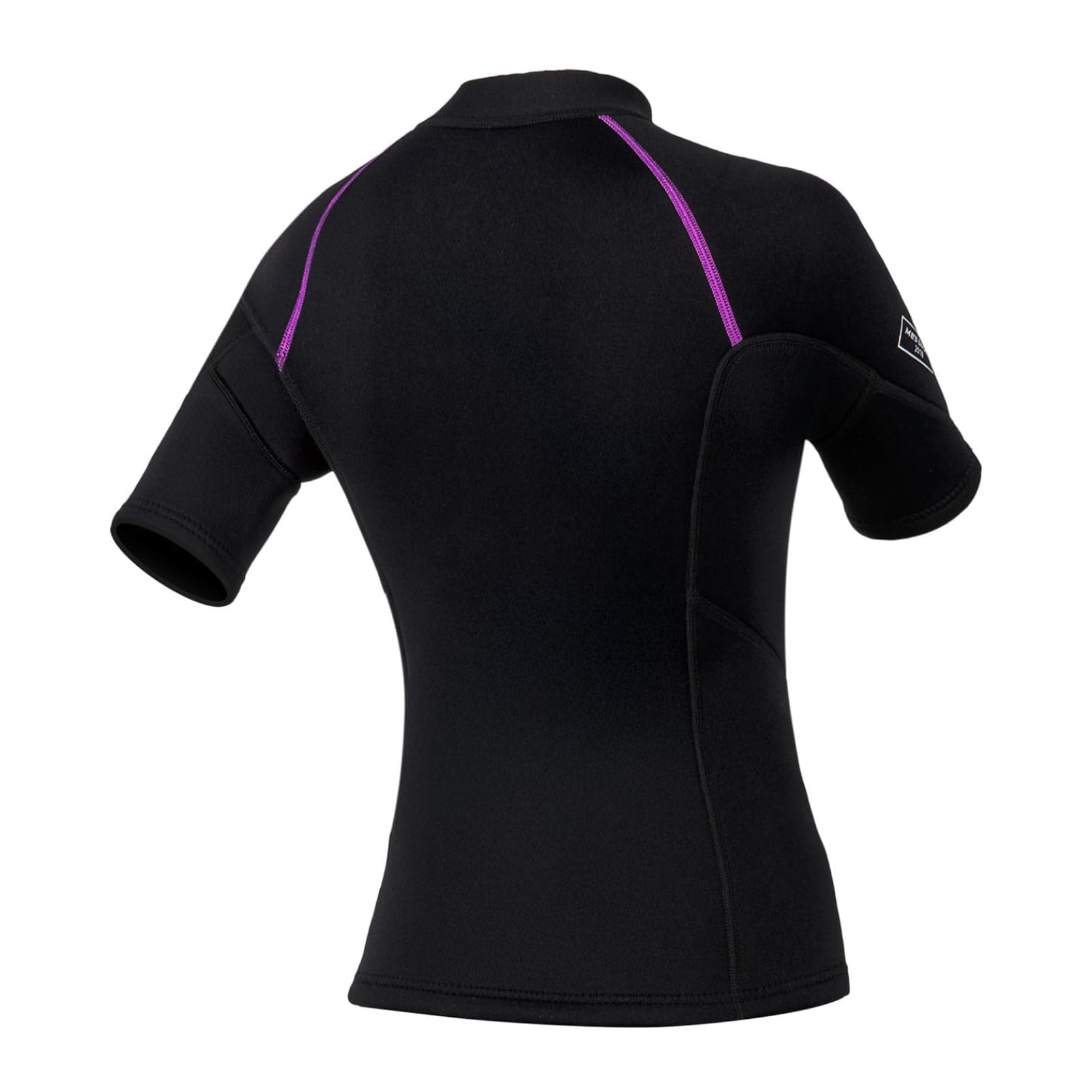 Muta da donna a maniche corte con zip frontale da 1,5 mm, in neoprene, per nuoto, surf, snorkeling