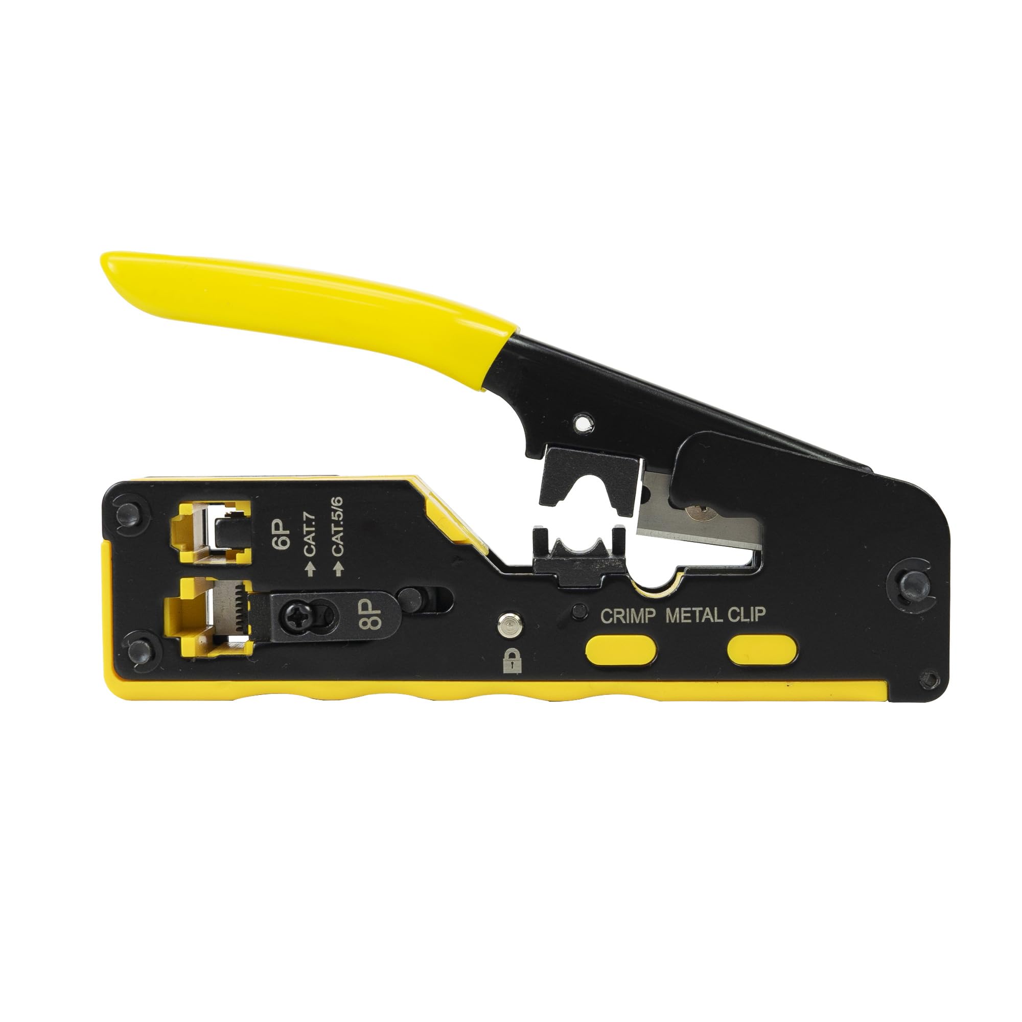 PNI Pinza SR7, per tagliare, spellare cavi e crimpare spine RJ12, RJ45 CAT5, CAT6, CAT7
