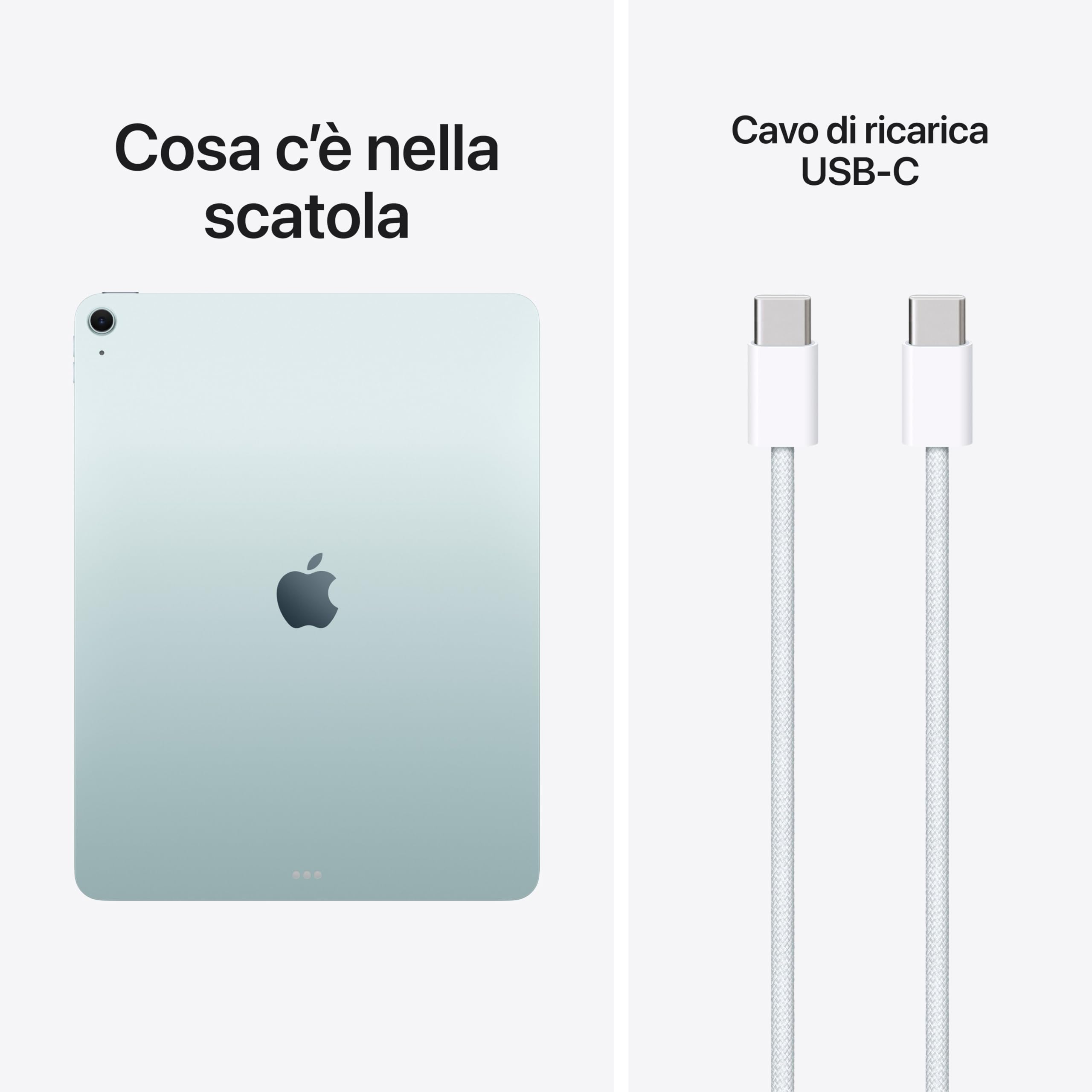 Apple iPad Air 13'' (M4): display Liquid Retina, 128 GB, fotocamera frontale e posteriore da 12MP, Wi-Fi 7 con chip Apple N1 – Azzurro