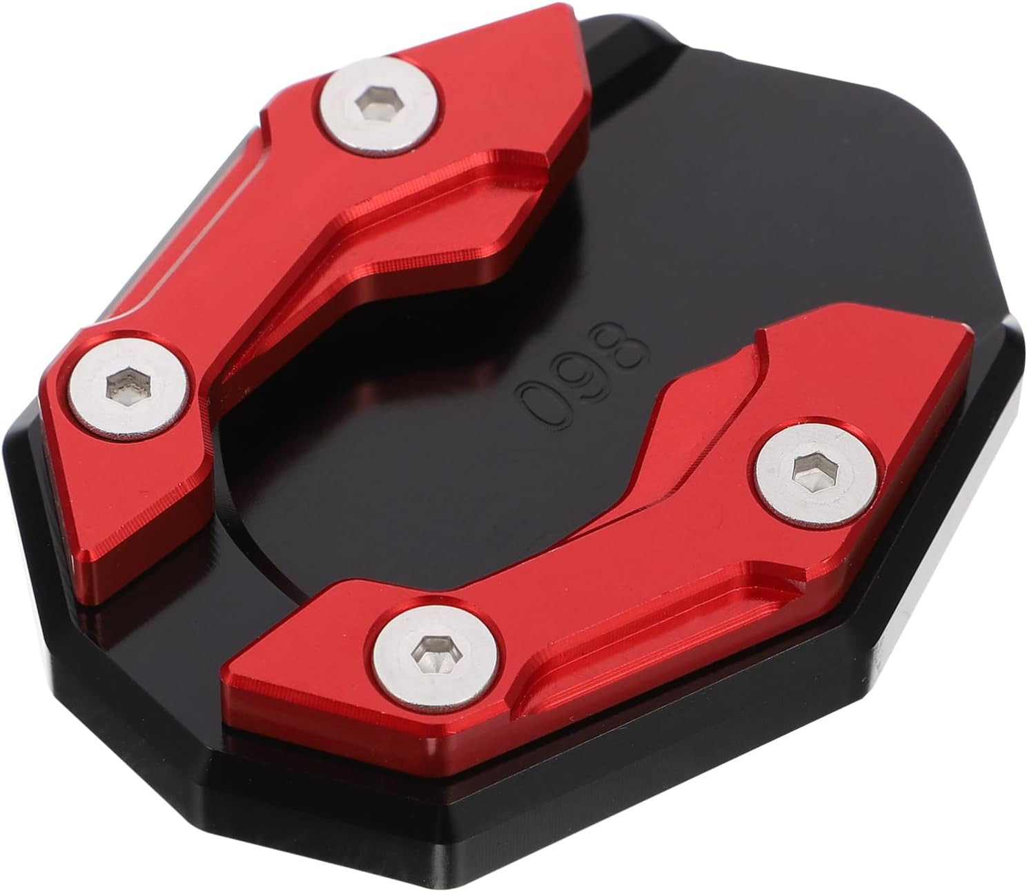 Motorcycle Kickstand Extension Pad Aluminum Red Support Plate