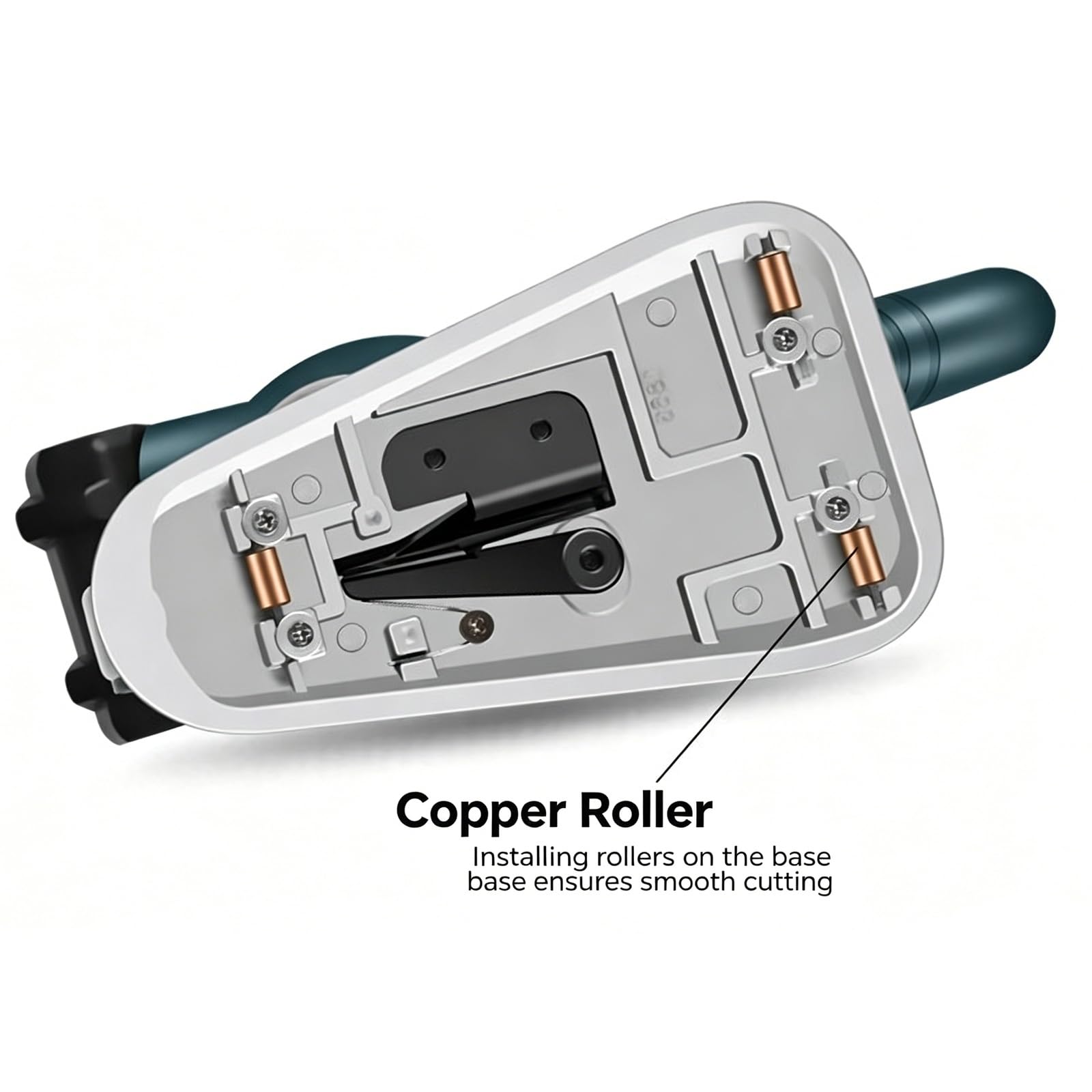 Cortadora de tela eléctrica rotativa, máquina inalámbrica de 21 V con batería de 2000 mAh, velocidad de 1400 RPM, autoafilado y luz LED; ideal para sastrería, cuero, alfombras y mantas(45mm)