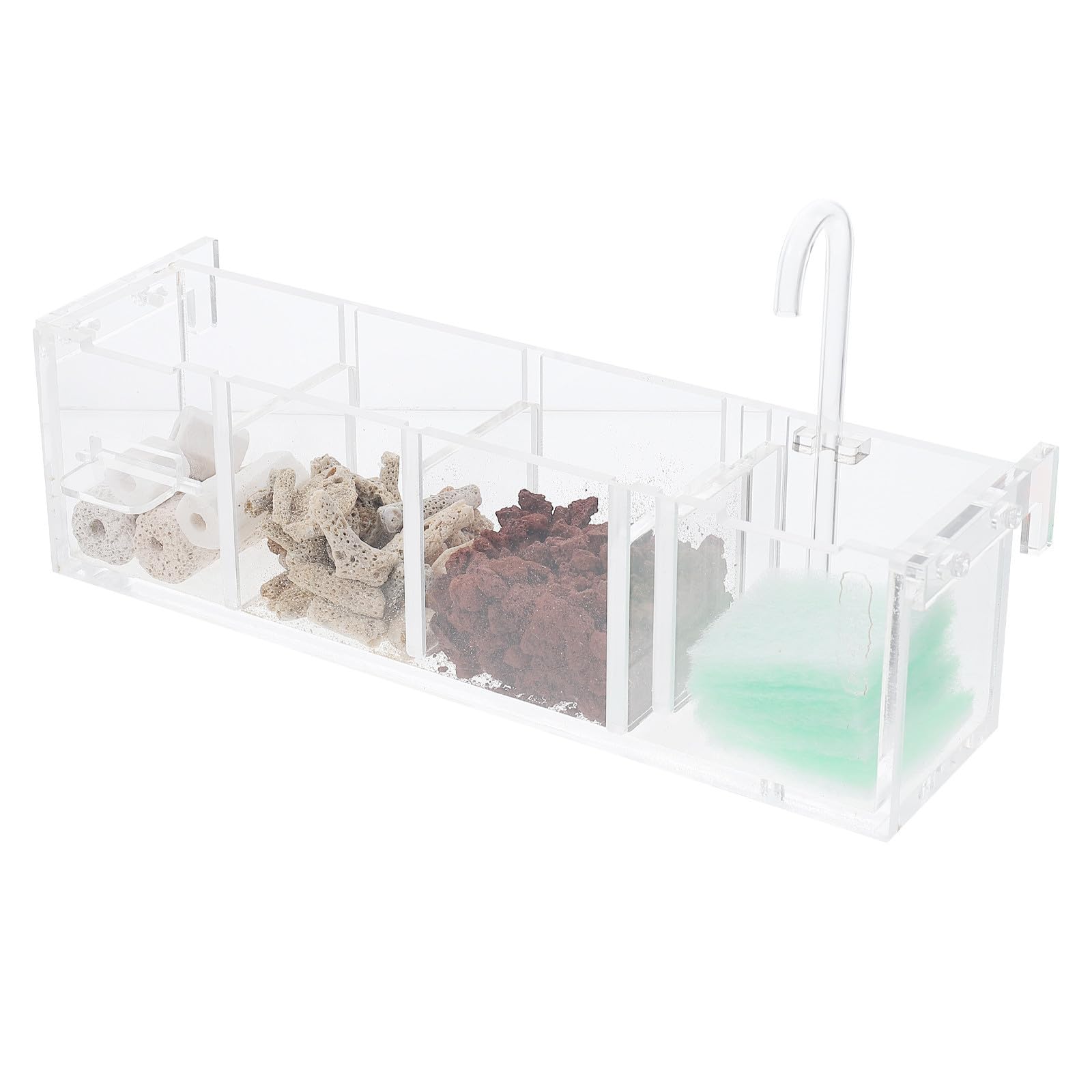 Caja de Filtro Multifuncional para Acuario Aumento de Oxígeno Acrílico