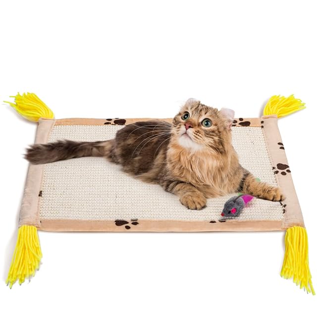 Nobleza Alfombrilla Rascadora para Gatos De Sisal Natural, Estera para Rascar El Gato