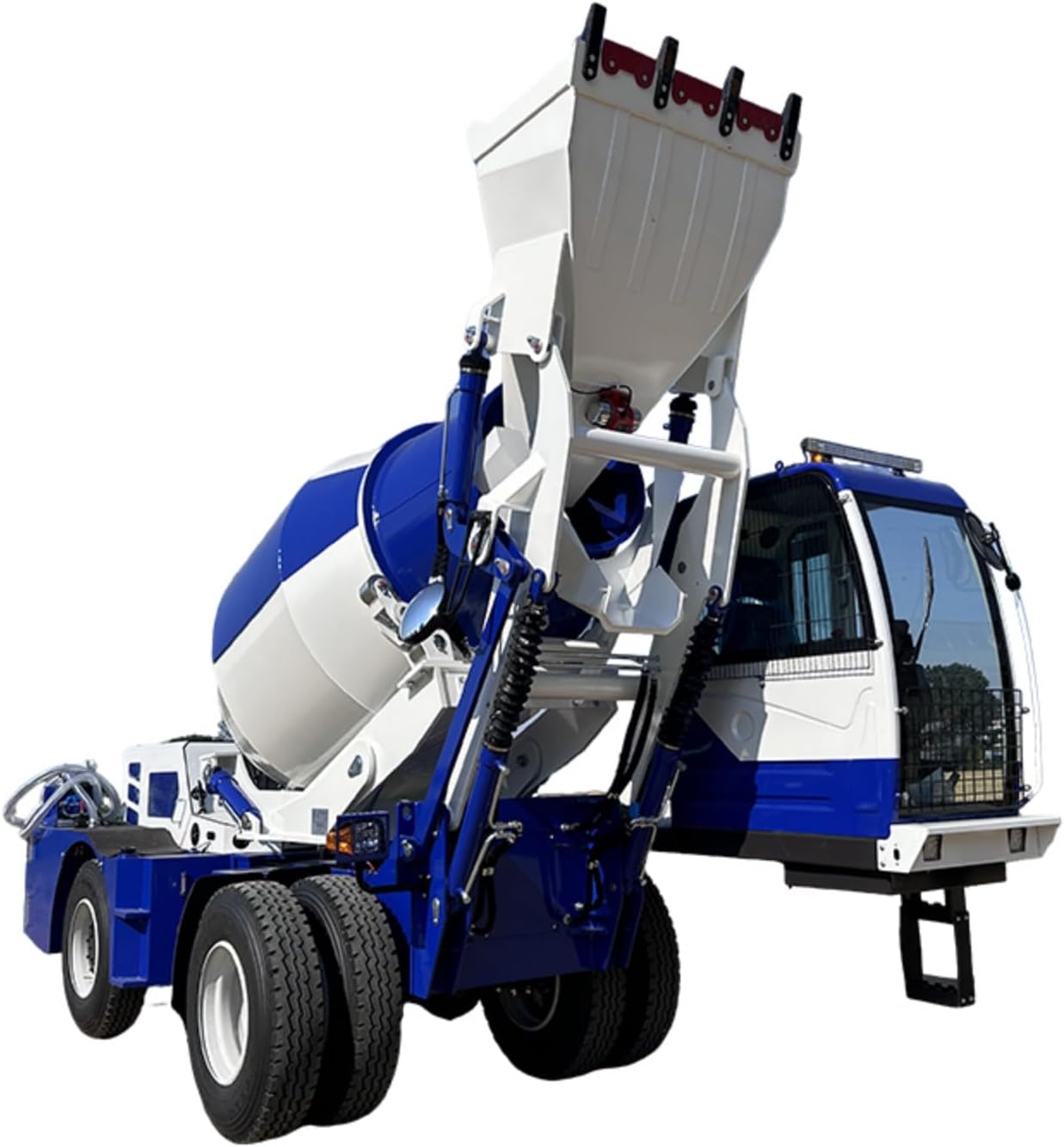 1.8 m³ Self Loading Concrete Mixer Truck, Mobile Mixing and Discharging Construction Machine for Rural Building, Road Repair, Site Foundation and Ready Mix Applications