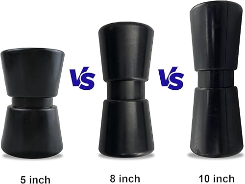 Miniatura 7 de Rodillos de quilla de remolque de barco negro para 4, 5, 8, 10, 12 pulgadas de ancho, soporte de remolque de barco