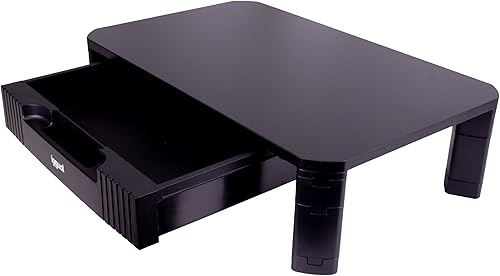 Miniatura 9 de iggual EM1 elevator monitor with 1 drawer front.-Elevator stand with removable and non-slip feet.- Two heights, 13 cm max. and 10 cm min.- Support