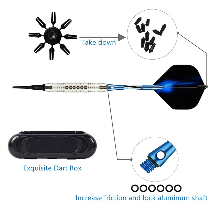 Amazon.co.jp: 1 セット電子ソフトダーツ針セット