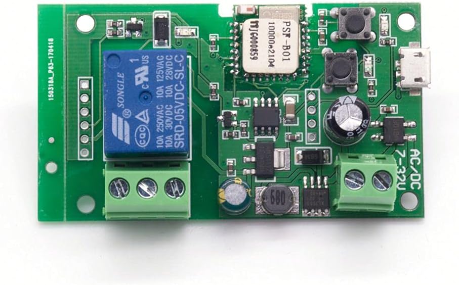 DIY Wifi Switch, DC5V 12V 24V 32V Wireless Relay Module Inching Self-Locking Smart Home Automation Modules APP Remote Control Timer Switch Voice Control Compatible with Alexa Google Home - - 