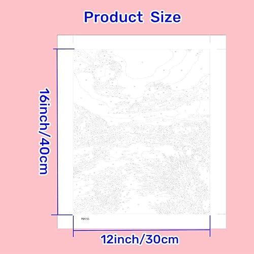 Miniatura 6 de Kit de pintura por números para adultos principiantes, paquete de 2 pinturas por números para adultos, lienzo enrollado para pintar, decoración del