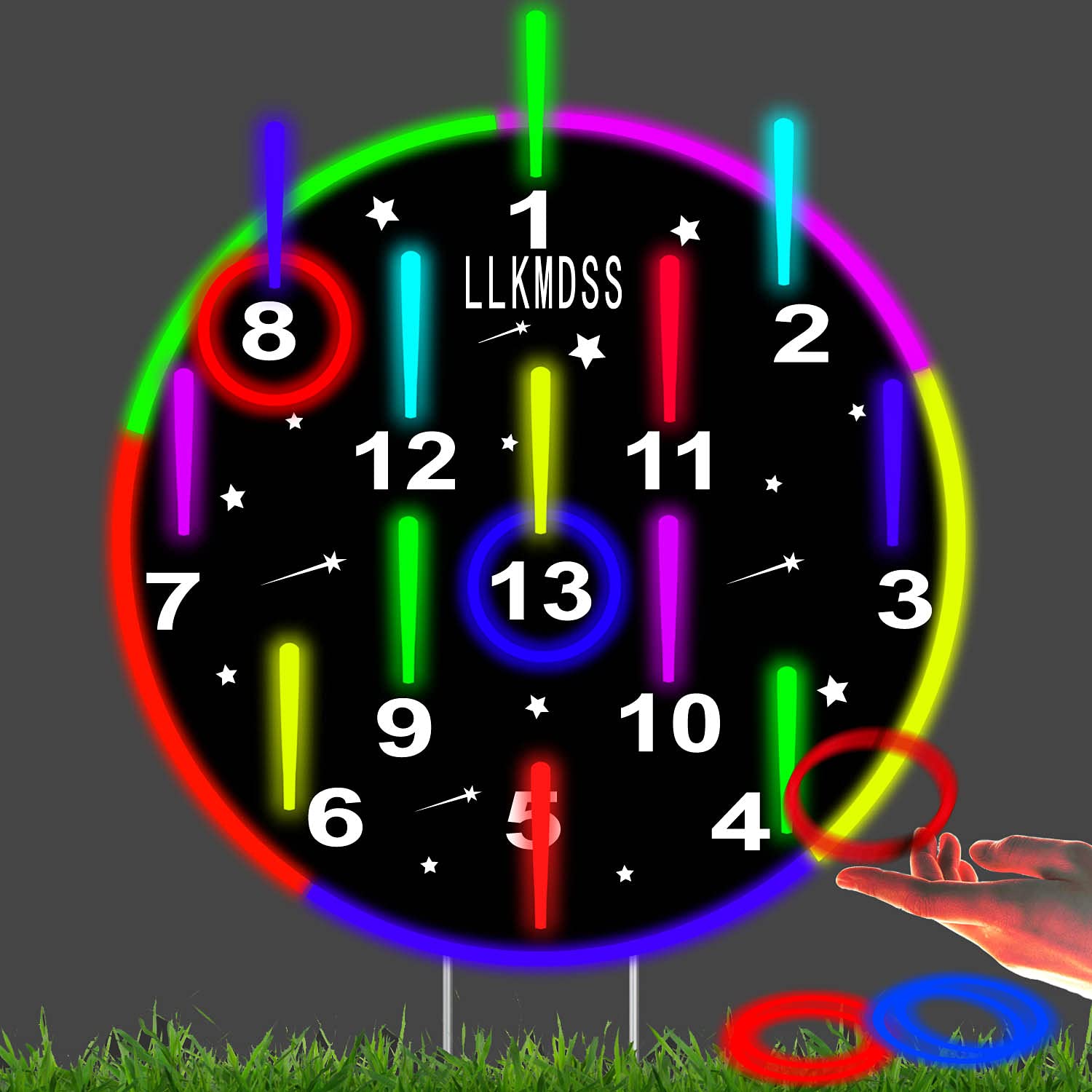 Buy Unbrands LLKMDSS 12.5 Inch Glowing in The Dark Ring Toss Game