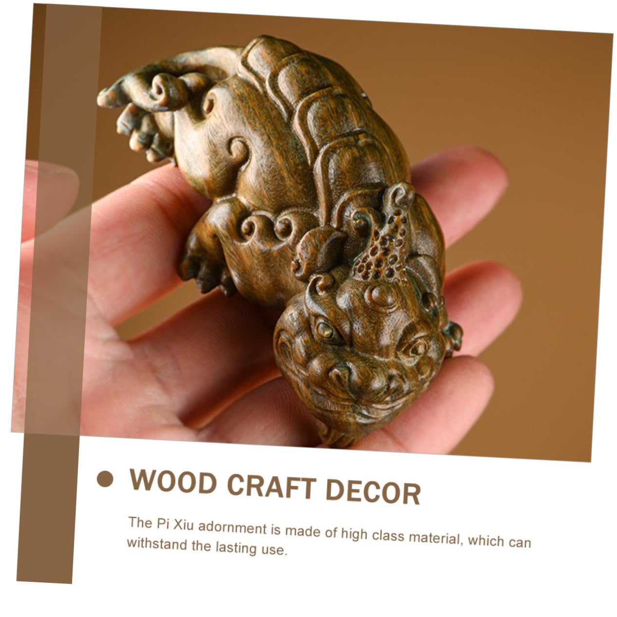 STOBAZA Colgante De Madera Artesanal Adorno De Figura De Criatura Mitológica Decoración De Escritorio para Pequeña Decoración De Figuras