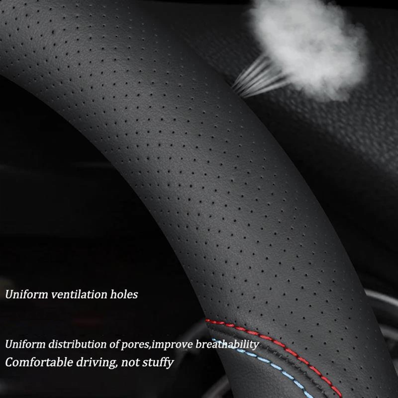 Für Opel, Für Astra, Für G-Corsa,für B-Zafira, Für A-Agila,für A-Combo Für B-Tigra. Lenkradbezug Aus Perforiertem Leder Mit Autogeflecht Teile(Blue1)