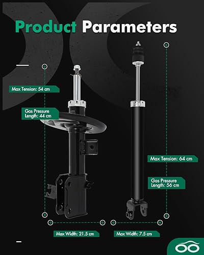 Miniatura 3 de SCITOO Amortiguadores delanteros y traseros (4 piezas) para Nissan, amortiguadores para Nissan Altima 2013-2018 con amortiguadores automáticos