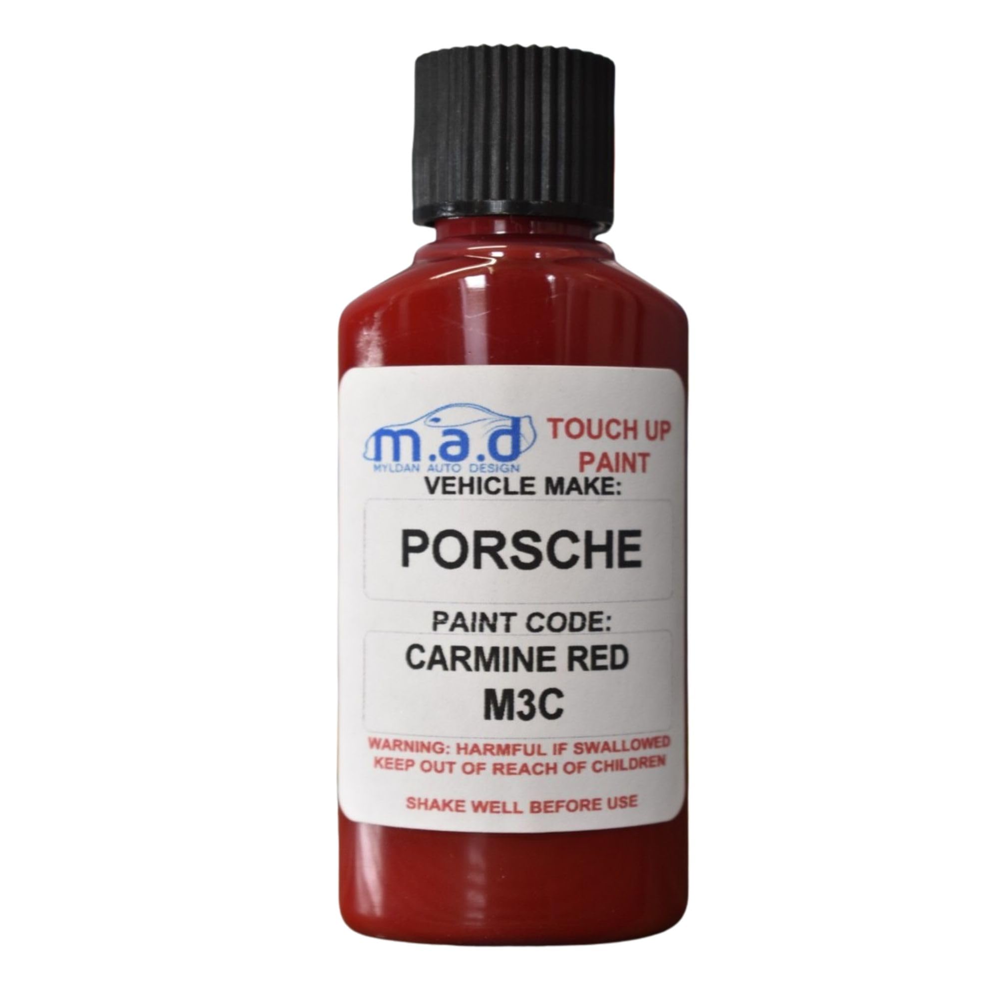 Touch Up Paint Compatible with PORSCHE CARMINE RED M3C RED 911 924 944 928 BOXTER S - 30ml Kit, Gloss Finish with Built-in Brush - Made with Helios Paint