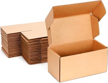 25 Packs White 8x5x2 and 20 Packs Brown 8x4x4 Shipping Boxes Small Mailing Boxes Corrugated Cardboard Mailer Boxes for Smalll Business Packaging Moving Wrapping Gift