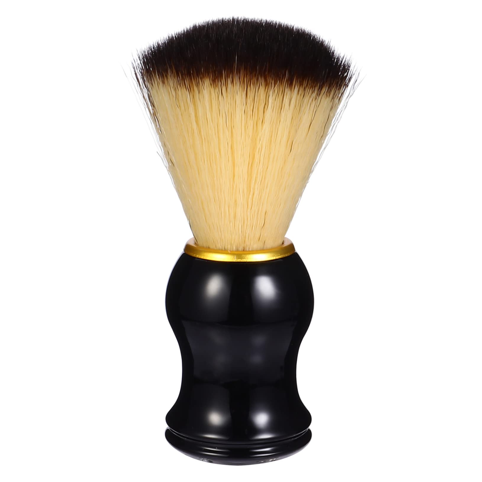 Beatifufu Male Shaving Supplies Double Nylon Foaming Shaving Brush Wooden Handle Comfortable Easy to Clean Random Color