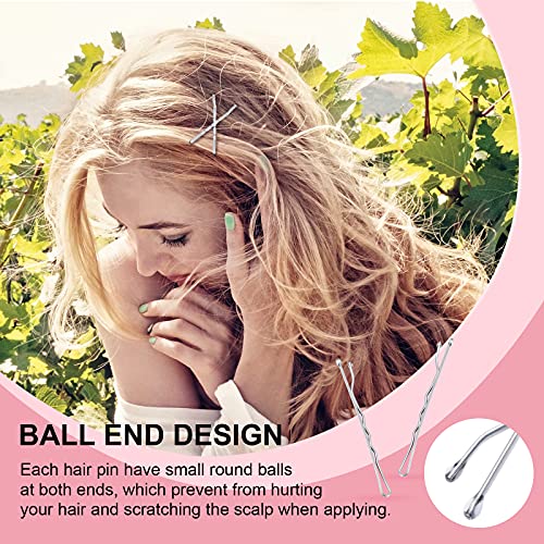 Morgles Silver Bobby Pins, 120Pcs 2Inch Bobby Pins For Gray Hair With Box Hair Pins For Women, Silver #TOP2