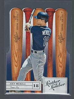 2019 Panini Leather and Lumber Die Cut Hobby #76 Joey Wendle Tampa Bay Rays Bat Official MLB PA Baseball Card in Raw (NM or Better) Condition