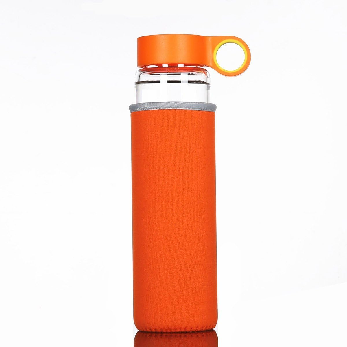 Glass Water Bottle, WSOLO Lovely Fruit Color Glass Water