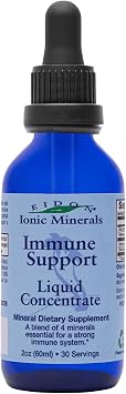 Eidon Ionic Minerals - Immune Support Supplement Liquid Concentrate - 2 oz | Healthy Wellness Mineral Support Drops for Adults, with Zinc, Selenium, Sulfur, Sugar Free, Bioavailable, No Preservatives