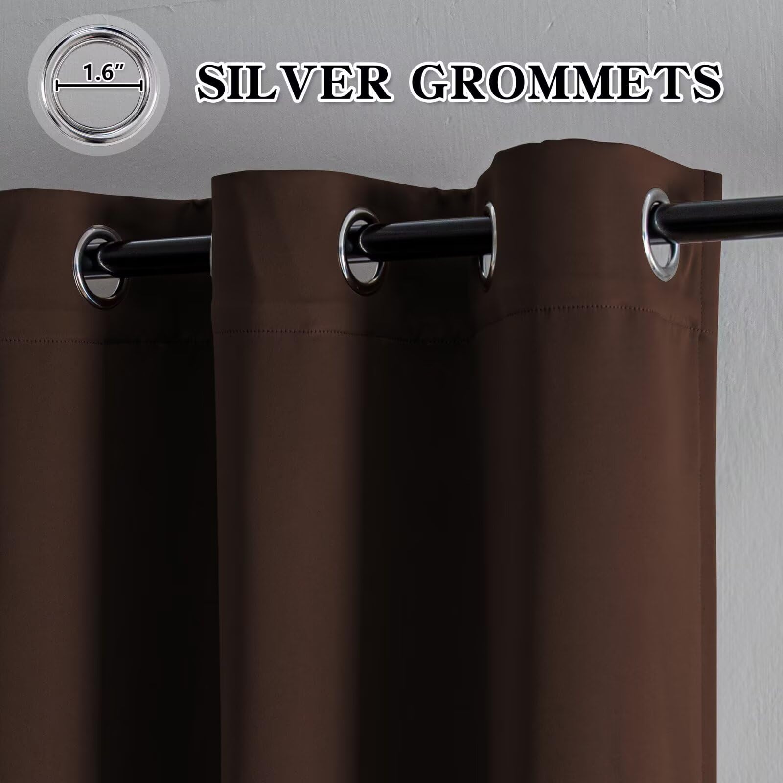 IGEMAEVE Juego de 2 paneles de cortinas opacas de 96 pulgadas de largo, cortinas opacas para dormitorio, 96 pulgadas de largo, ahorro de energía, cortina de oscurecimiento para sala de estar, ventana,