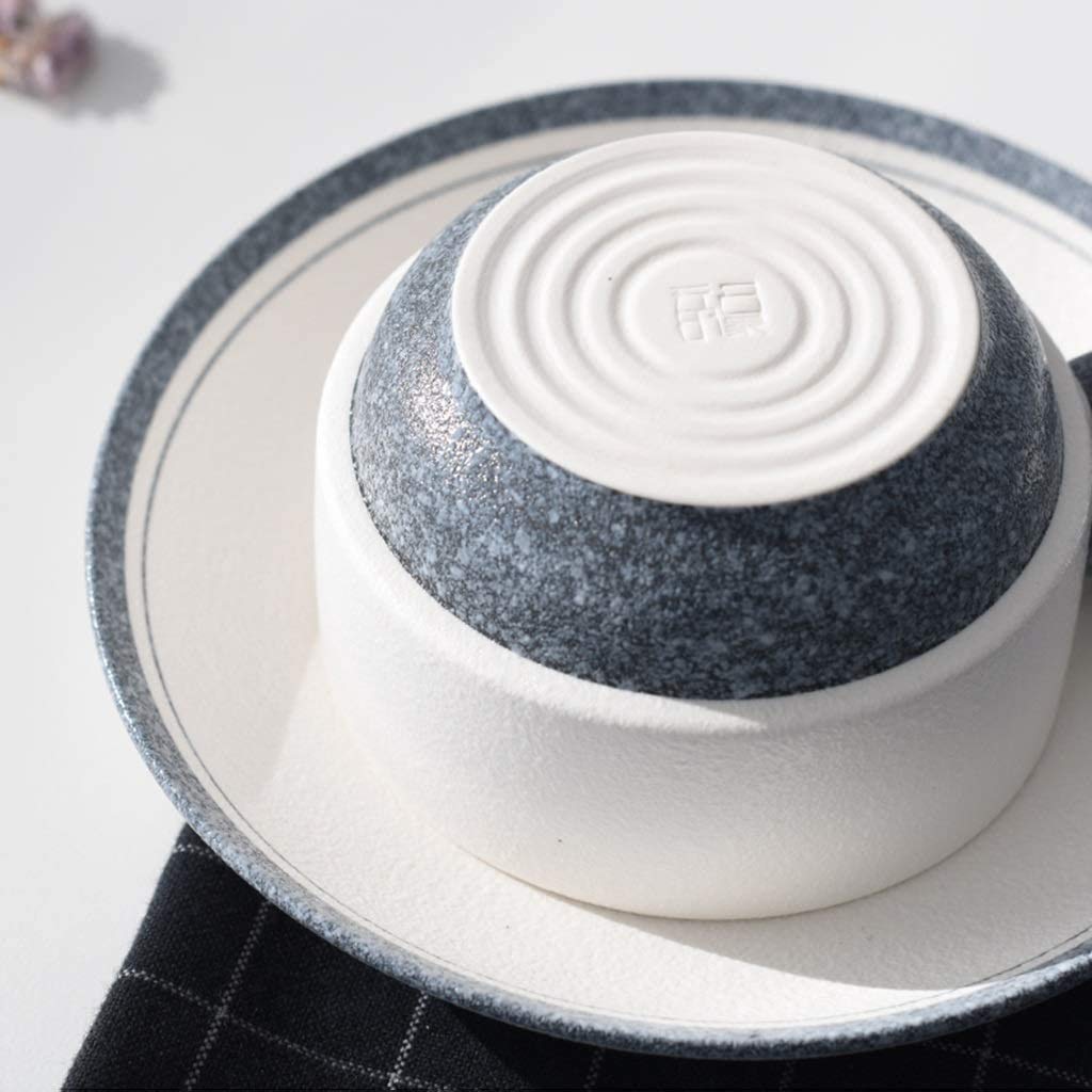 Set da tè in Porcellana British Royal Series, 4 Tazze e piattino per 4, per tè/caffè, con Supporto in Metallo, Set da tè Bianco, Set di tè pomeridiano Domestico Set da tè