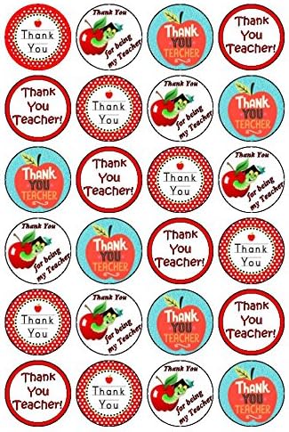 24 x Thank You Teacher! Cupcake Cake Toppers